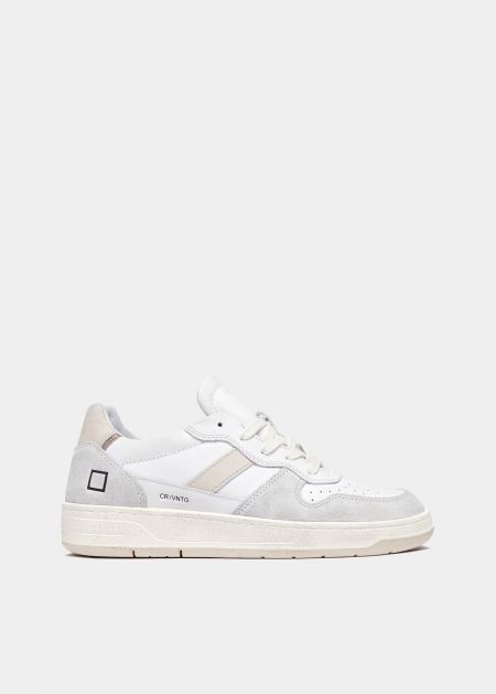 SNEAKERS Donna DATE W997-HL-CA-WM - HILLO LOW CALF WHITE PLATINUM 