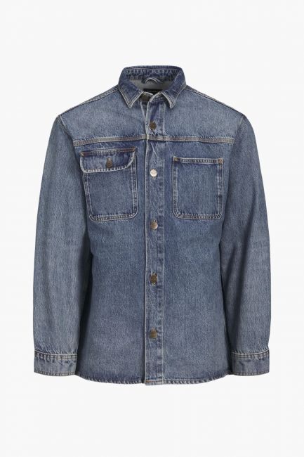 CAMICIE Uomo JACK&JONES 12249236 MILLER BLUE DENIM 