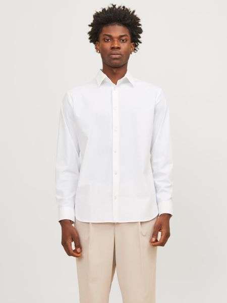 CAMICIE Uomo JACK&JONES Premium 12188089 LINEN SHIRT WHITE 