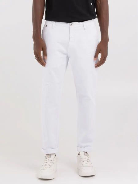 PANTALONI Uomo 40WEFT BILLY SS 1709 - STRETCH PIMA COTTON 40W441 WHITE 