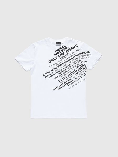 T-SHIRT Ragazzo JACK&JONES 12180052 ARHUS TEE LS WHITE PRINT 