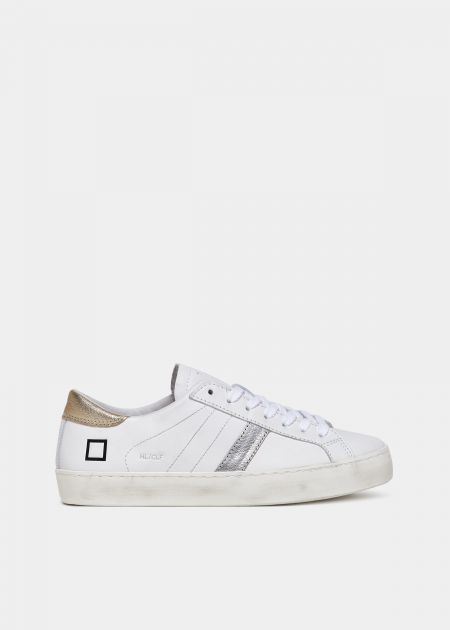 SNEAKERS Donna DATE W997-CR-CA-WB COURT CALF WHITE-BLACK 