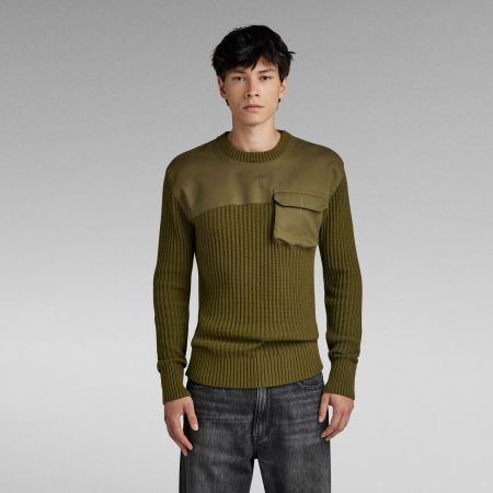 MAGLIE Uomo TOMMY HILFIGER MW0MW36535 LAMBSWOOL MRB ORNAMENTAL GREEN HTR 