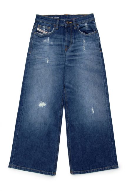 JEANS Ragazza CALVIN KLEIN IG0IG02602T WIDE LEG 1A4 SALT AND PEPPER BLUE 