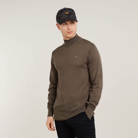 MAGLIE Uomo JACK&JONES 12216817 MERINO CREW GREIGE 